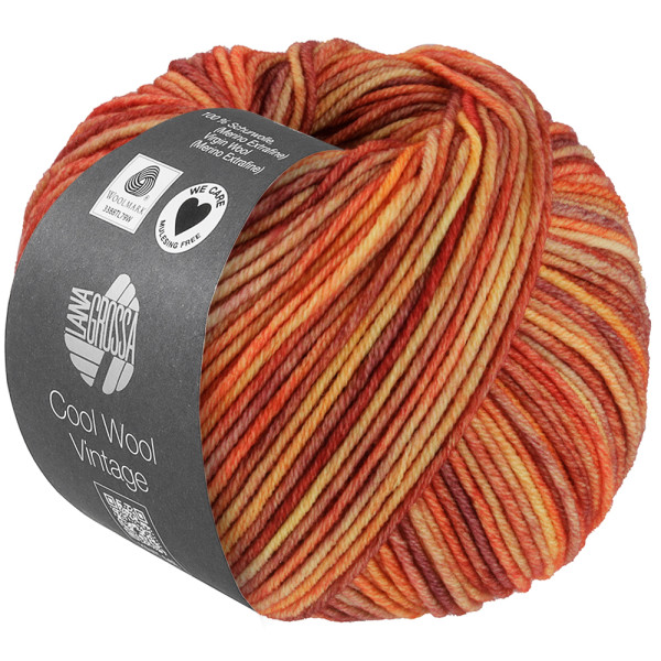 Lana Grossa Cool Wool Vintage 7388 Orangebraun 50g