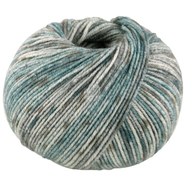 Lana Grossa Cool Wool Spots 5002 Creme/Dunkelgrau/Graubraun/Petrol