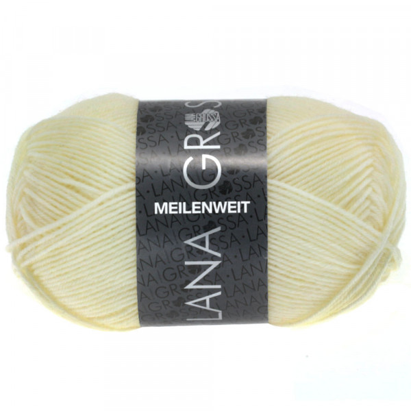 Lana Grossa Meilenweit 50 1113 Rohweiß 50g