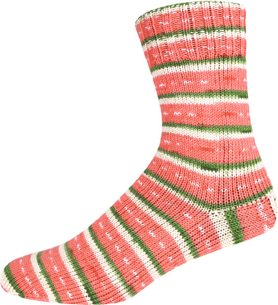 OnLine Sensitive Socks 070 Mandarin/Grün/Weiß/Beige 
