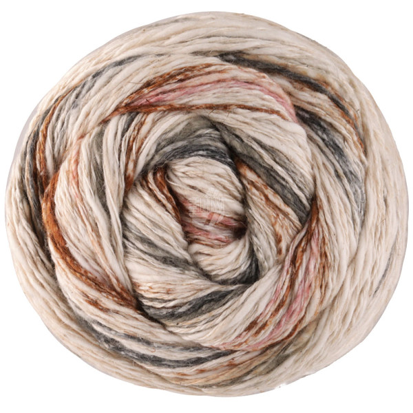 Lana Grossa Gomitolo Hippie 3036 Graphit-/Dunkelgrau/Graubraun/Rosa/Natur