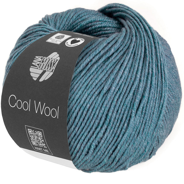 Lana Grossa Cool Wool 2000 Melange 1433 Taubenblau meliert 50g