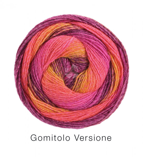 Lana Grossa Gomitolo Versione 418 Terracotta/Orange/Burgund/Zyklam/Pink 200g