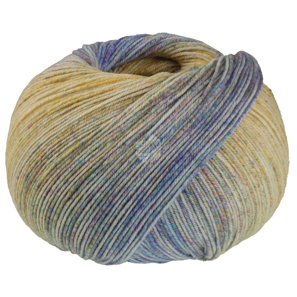 Lana Grossa Meilenweit Merino Extrafine Shades 7231 Vanille/Gelb/Türkis/Blau/Orchidee