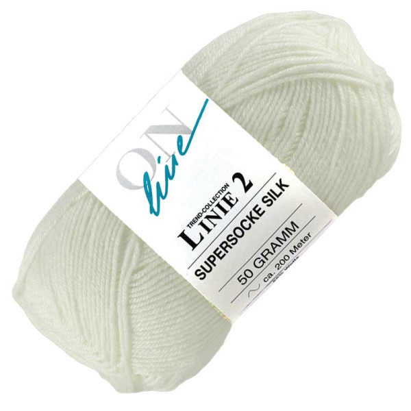 OnLine Supersocke Silk 001 Weiß