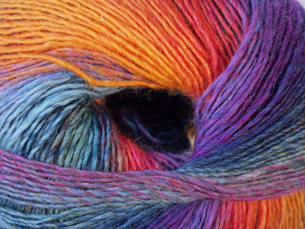 Lang Yarns Mille Colori Baby 154 bunt Gelb/Violett/Grün 50g