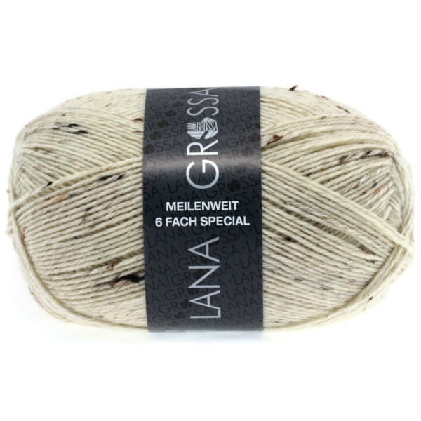 Lana Grossa Meilenweit 6-fach 150 Tweed 8817 Natur 150g