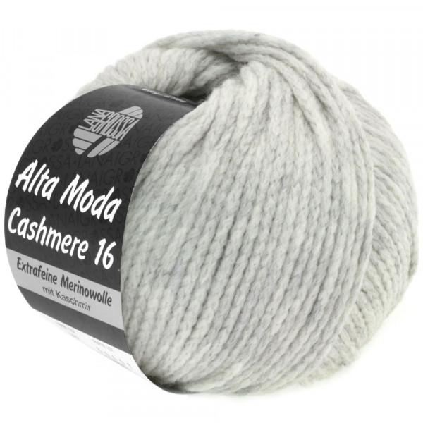 Lana Grossa Alta Moda Cashmere 16 001 Hellgrau meliert 50g