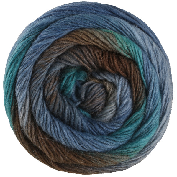 Lana Grossa Meilenweit 100 Color Mix Multi 8017 Petrol/Seegrün/Dunkelbraun/Mokka/Blaupetrol