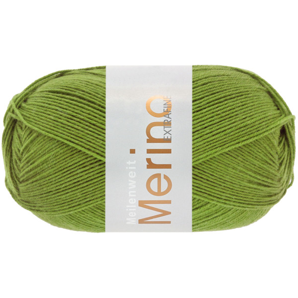 Lana Grossa Meilenweit 100 Merino Extrafein Uni 2450 Apfelgrün