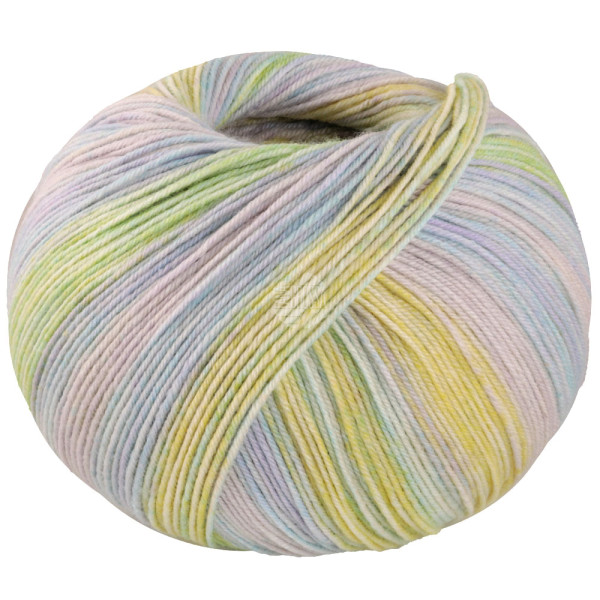 Lana Grossa Meilenweit 100 Seta Piano 3616 Hellbeige/Eisblau/Pistazie/Zitrusgelb/Mint/Silbergrau 100