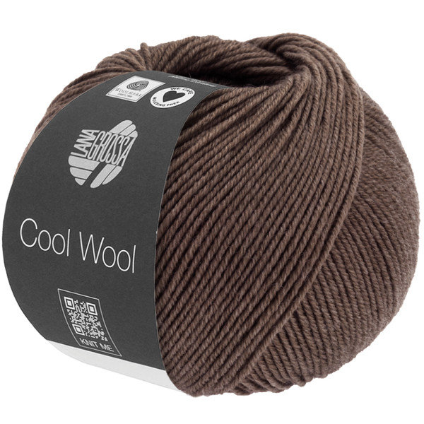 Lana Grossa Cool Wool Melange 1435 Kaffebraun meliert 50g