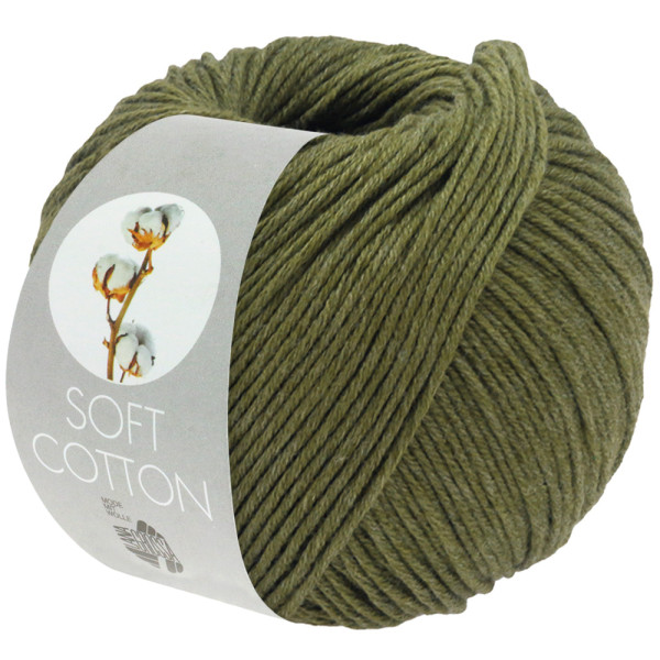 Lana Grossa Soft Cotton 050 Dunkeloliv 50g