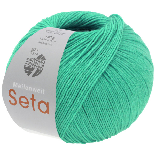 Lana Grossa Meilenweit 100 Seta 041 Türkisjade 100g