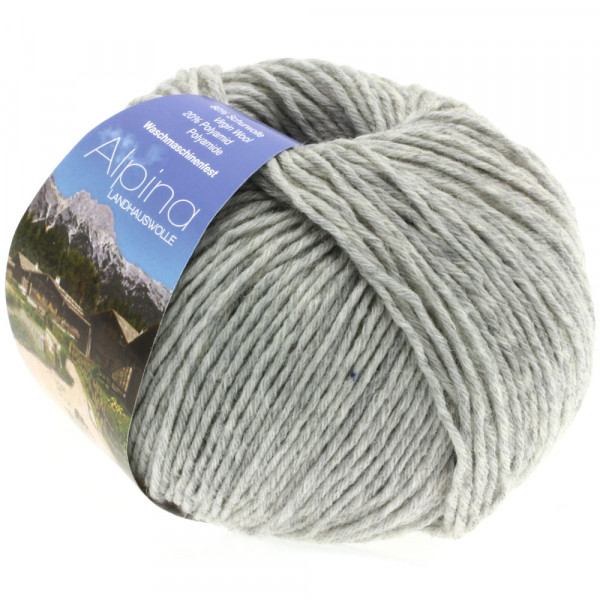 Lana Grossa Alpina Landhauswolle 004 Silbergrau 100g