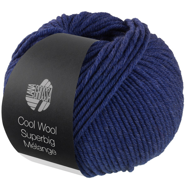 Lana Grossa Cool Wool Superbig Mélange 208 Dunkelblau meliert 50g