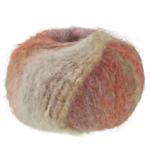 Lana Grossa Gigante Multi 108 Grün-/Sandbeige/Blasslila/Flieder/Dunkelrot/Perl-/Graubeige/Camel