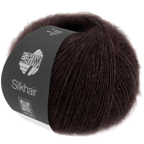 Lana Grossa Silkhair 209 Schwarzbraun 25g
