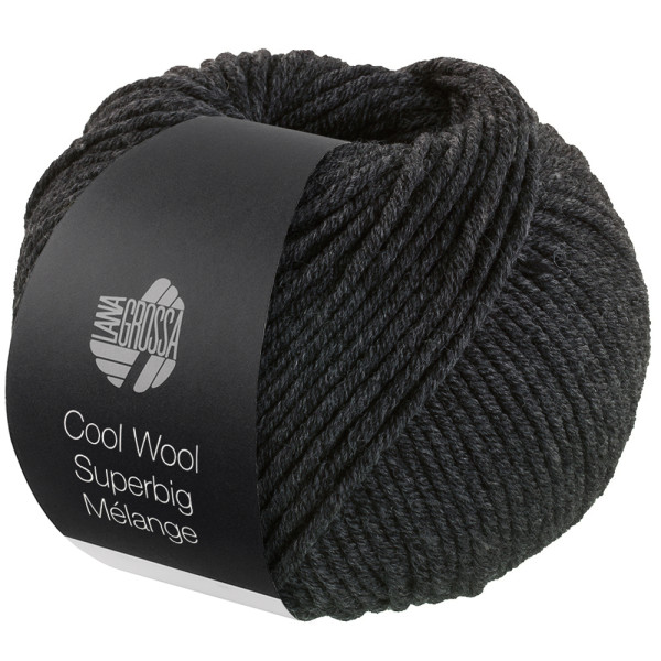 Lana Grossa Cool Wool Superbig Mélange 218 Dunkelgrau meliert 50g