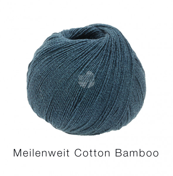 Lana Grossa Meilenweit 100 Cotton Bamboo Uni 008 Dunkelblau 100g