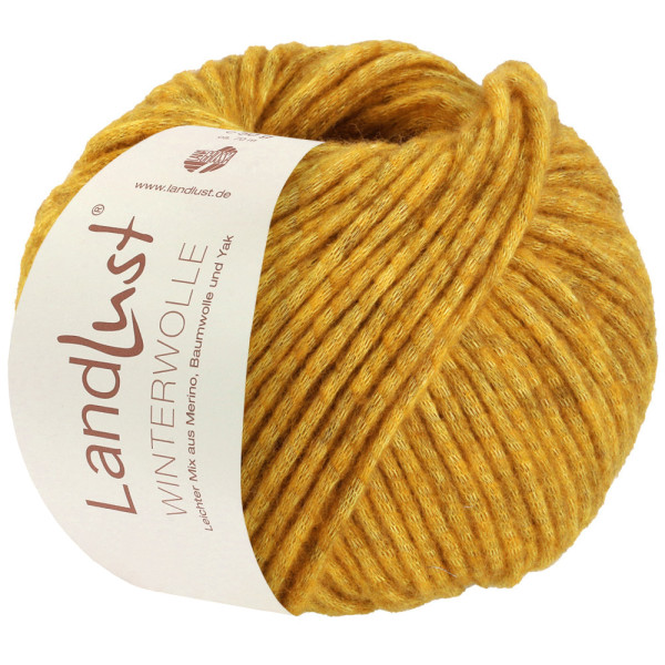 Lana Grossa Landlust Winterwolle 033 Dottergelb meliert 50g
