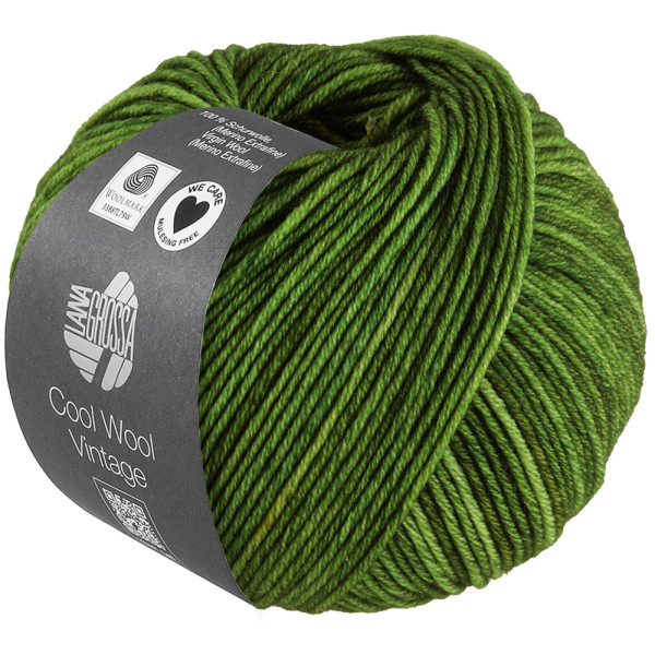 Lana Grossa Cool Wool Vintage 7392 Grasgrün 50g
