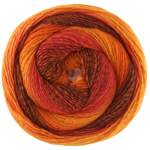 Gomitolo Versione 457 | Terrakotta/Schoko-/Dunkelbraun/Tonrot/Rotorange/ Dottergelb/Orange