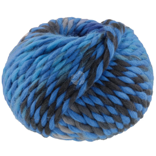 Lana Grossa Dolce 012 Leuchtendblau/Royal/Blaugrau/Anthrazit