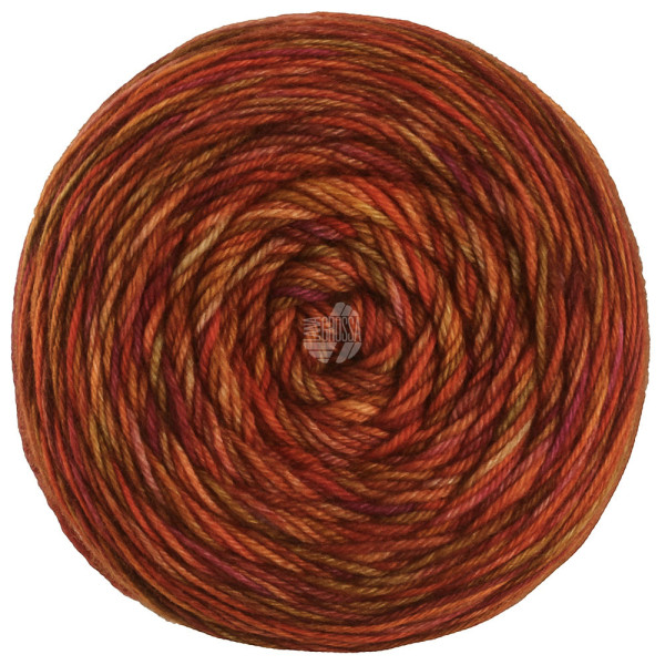 Lana Grossa Mw 100 Sooty 6225 Burgund/Weinrot/Fuchsia/Orange/Gelb/Ocker 100g