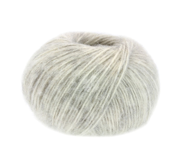 Lana Grossa Natural Alpaca Pelo 002 Rohweiß/Zartgrau 50g