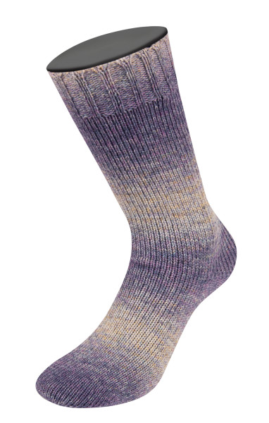 Lana Grossa Meilenweit Merino Extrafine Shades 7227 Graublau/Blauviolett/Hellgrau/Ocker 100g