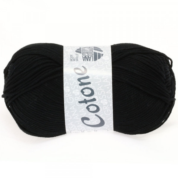 Lana Grossa Cotone 021 Schwarz 50g