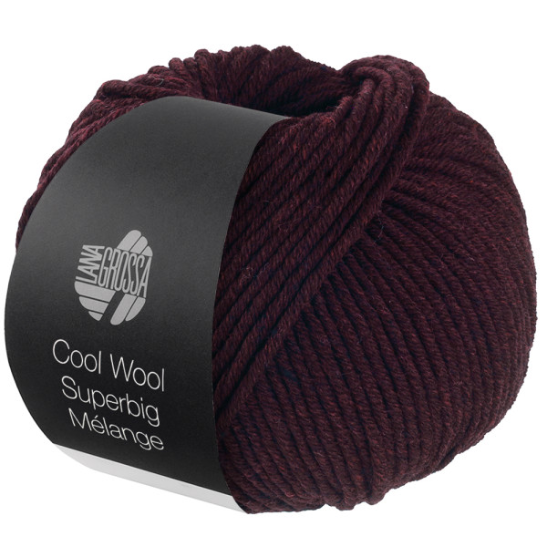 Lana Grossa Cool Wool Superbig Mélange 203 Burgund meliert 50g