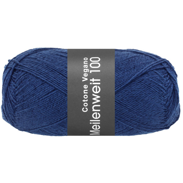 Lana Grossa Meilenweit 100 Cotone Vegano 022 Blau 100g