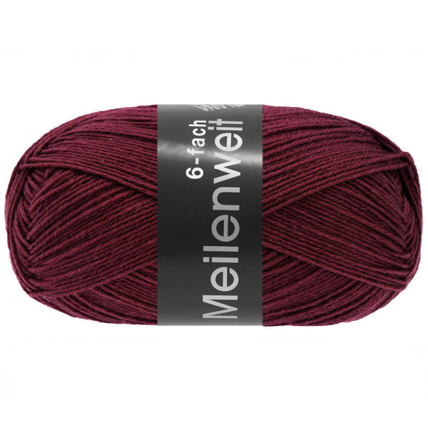 Lana Grossa Meilenweit 6-Fach 150 Unito 9680 Bordeaux 150g