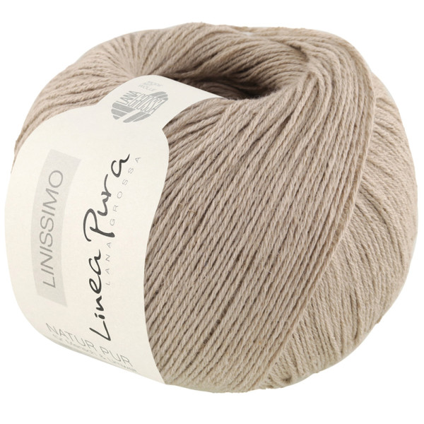 Lana Grossa Linissimo 002 Graubeige 50g