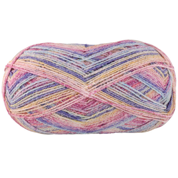 Lana Grossa Meilenweit 100 Cotone Vegano Mango 4457 Hellrot/Natur/Fuchsia/Gelb/Zartgrün/Hellblau/Bla