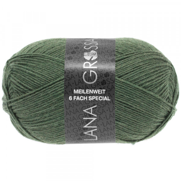 Lana Grossa Meilenweit 6-fach 150 9221 Dunkelgrün 150g