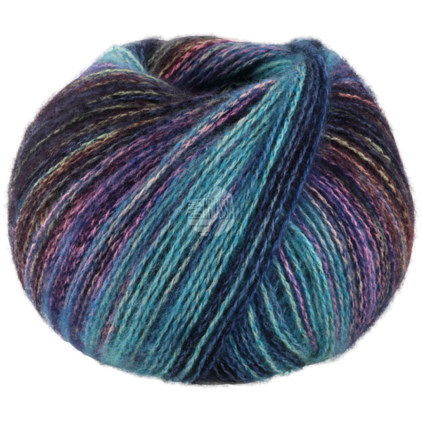 Lana Grossa Gianna 004 Dunkelpetrol/Türkis/Gelb/Pink/Rosa/Lila 50g