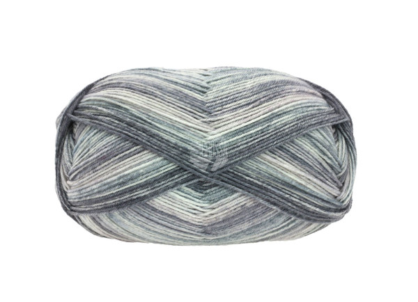 Lana Grossa Meilenweit 100 Merino Cosima 3484 Dunkel-/Mittel-/Hell-/Silbergrau 100g