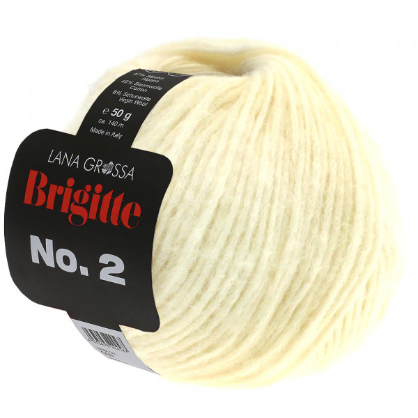 Lana Grossa Brigitte No.2 016 Wollweiß 50g