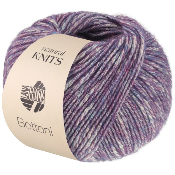 Lana Grossa Bottoni 017 Violett/Rohweiß 50g