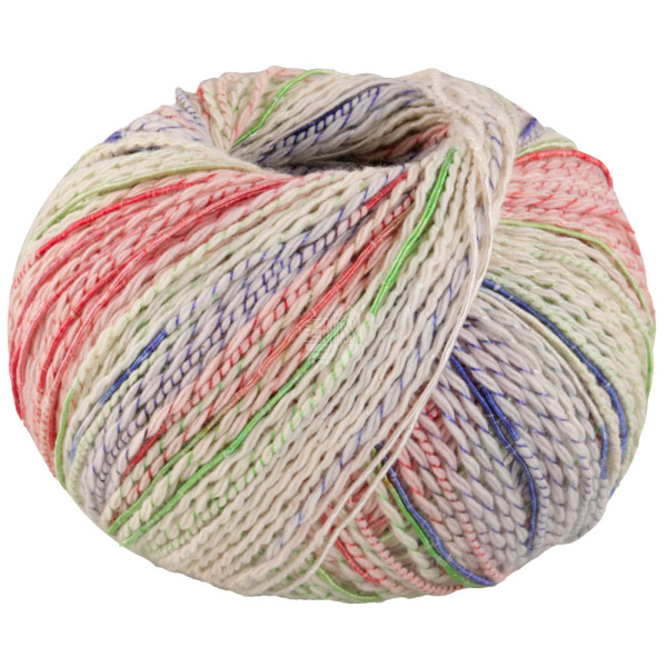 Lana Grossa Torto 008 Rohweiß/Rosa/Grün/Orange/Marine/Blassgrün/Hellblau 50g
