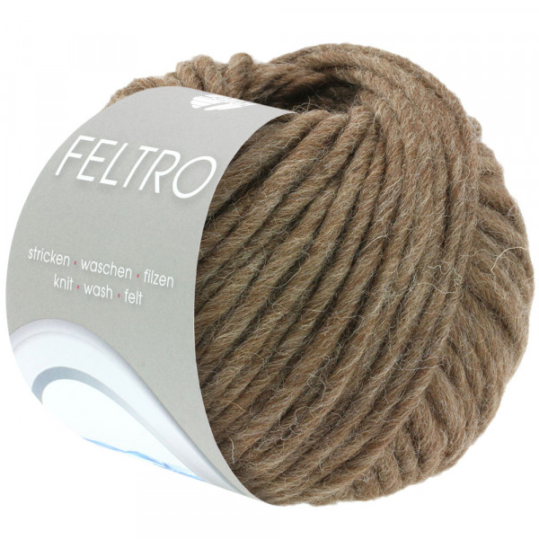 Lana Grossa Feltro 023 Braun meliert 50g