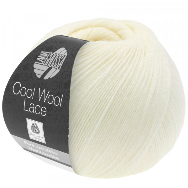 Lana Grossa Cool Wool Lace 014 Wollweiß 50g