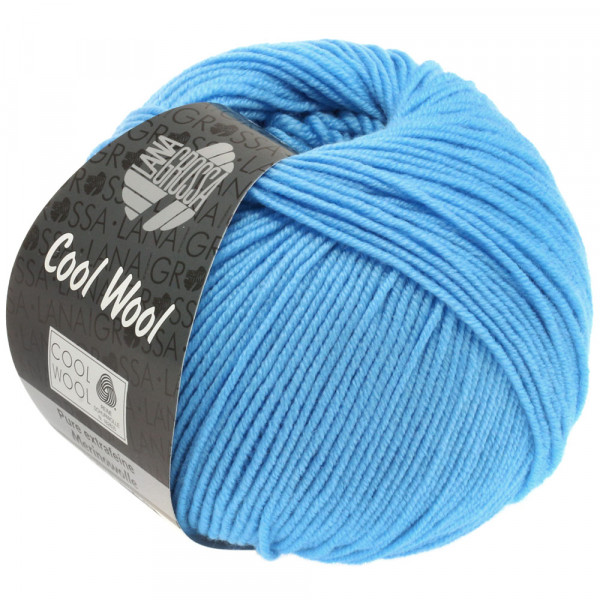 Lana Grossa Cool Wool 2000 2031 Azurblau 50g
