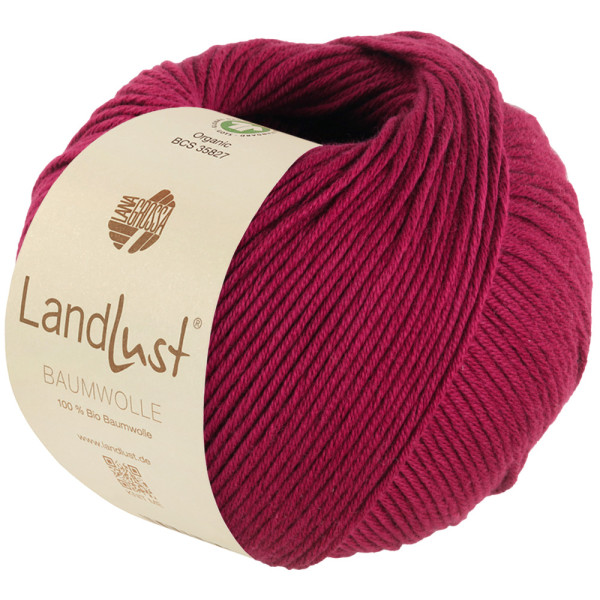 Lana Grossa Landlust Baumwolle Gots 023 Weinrot 50g