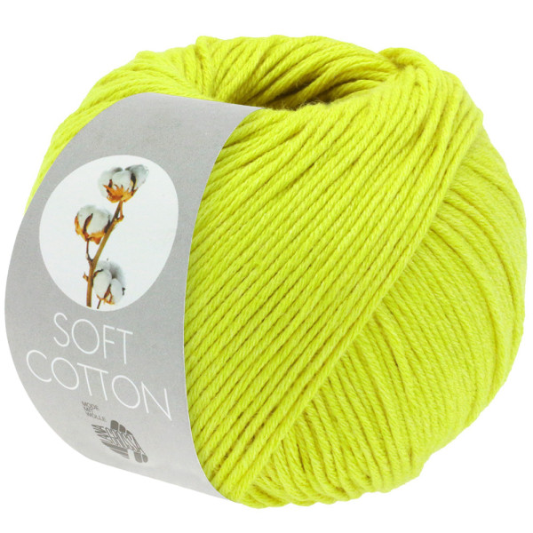 Lana Grossa Soft Cotton 049 Neongrün 50g
