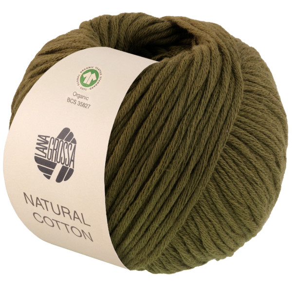 Lana Grossa Natural Cotton Gots 002 Moosgrün