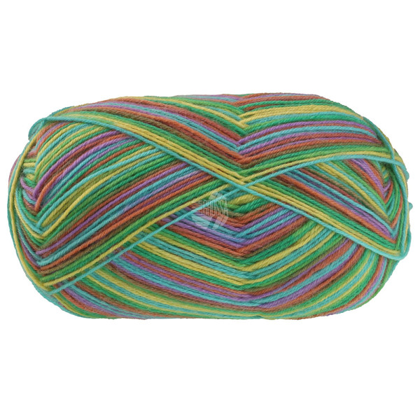 Lana Grossa Meilenweit 8-F. 150 Granita 9972 Hellgelb/Jade/Lachs/Lila/Türkis/Grauoliv150g
